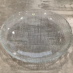 Vintage Peill & Putzler Germany Low Glass Serving Bowl Dish