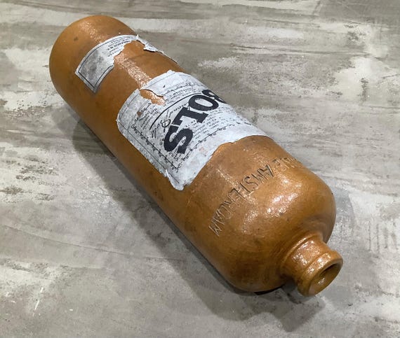 Antique Erven Lucas Bols Het Lootsje Amsterdam Stoneware Bottle