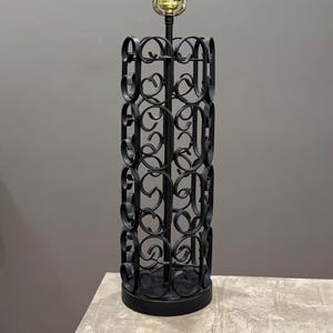 Vintage Arthur Umanoff Granada Collection Black Table Lamp - Boyeur Scott