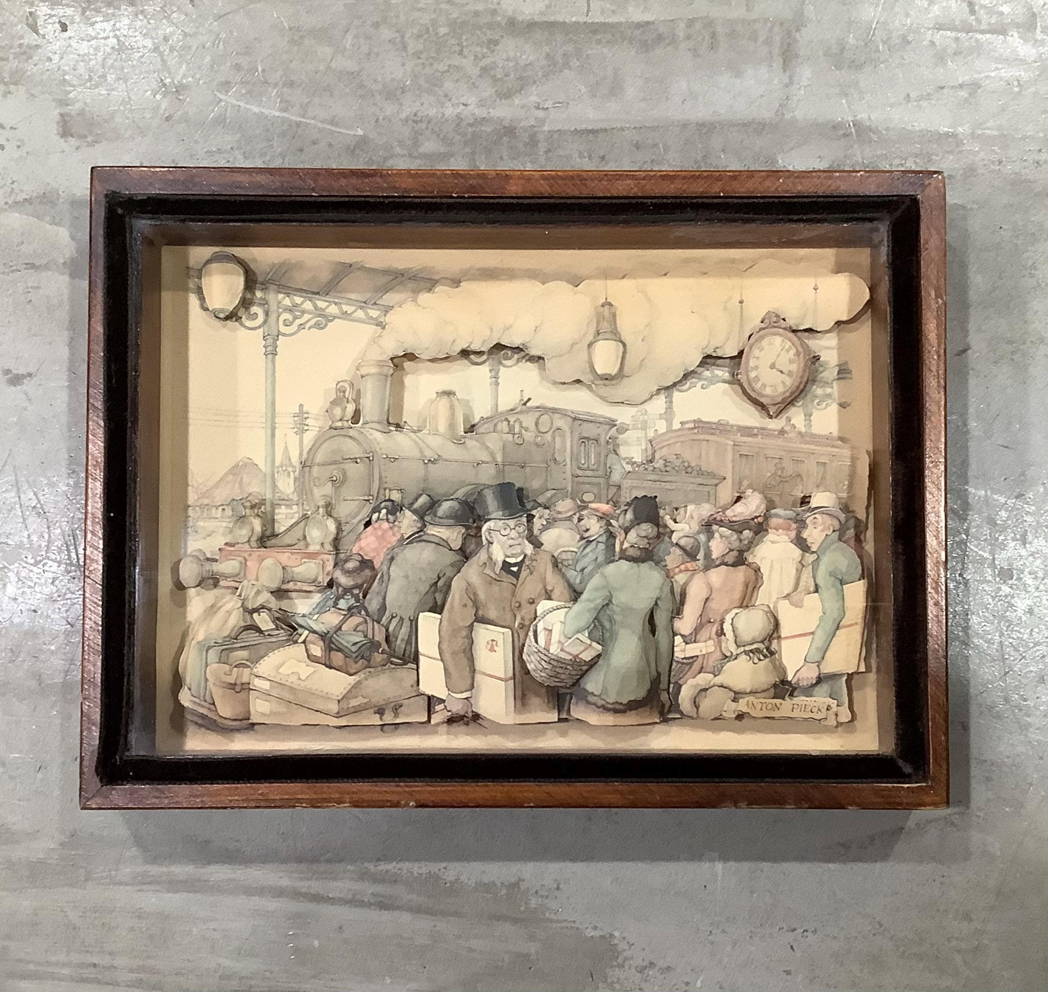 立体絵画　ANTON PIECK ☆3Dシャドーボックス☆ 額装 ANTON PIECK アントンピック 3D