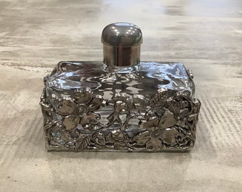 Vintage Silver Art Nouveau Perfume Bottle