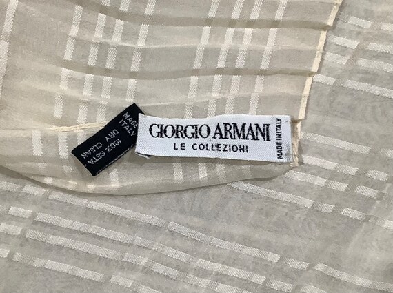 Vintage Giorgio Armani Le Collezioni Silk Scarf  … - image 4