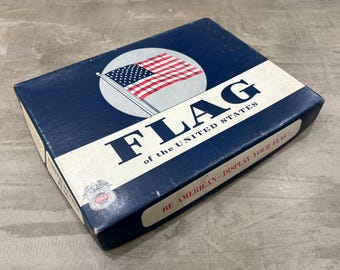 Bandera vintage de Annin Bennington, Estados Unidos (EE. UU.), 13 estrellas y rayas, 1776, 3 x 5 pulgadas, para colgar en su caja original.