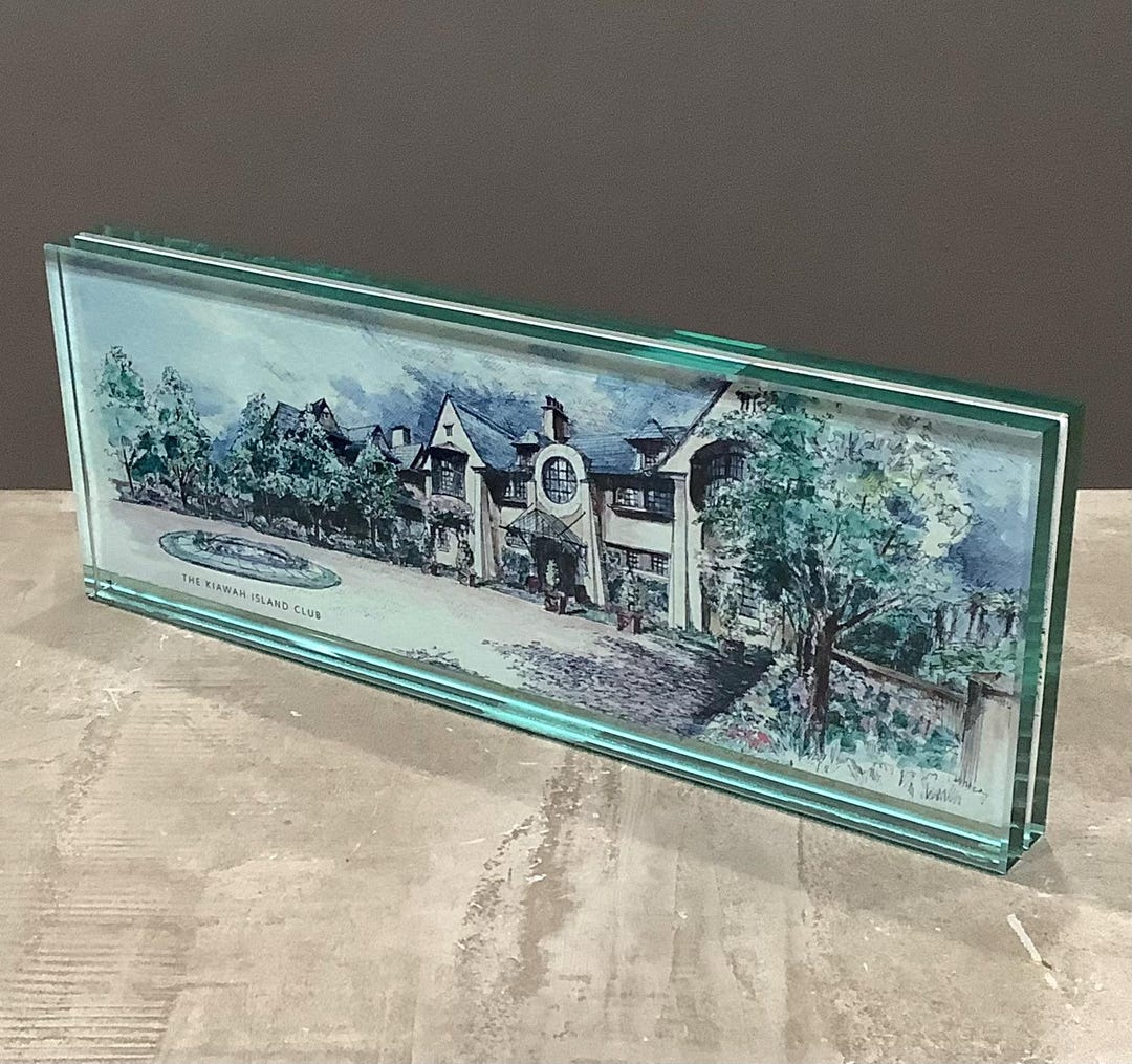 Vintage Glass Block Panoramic Standing Frame - Etsy