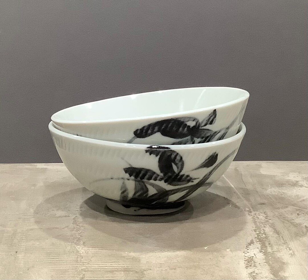 Bol Japonais Vintage à Nouilles Ou Soupe - Rouge, Occasion Avec Style Asiatique Authentique