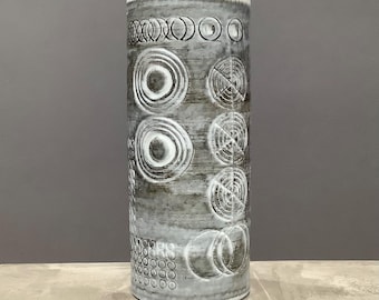 Vintage Rörstrand Sweden Grey Sarek Vase Designed by Olle Alberius