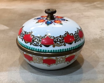 Arta Austria Enameled Round Trinket Box