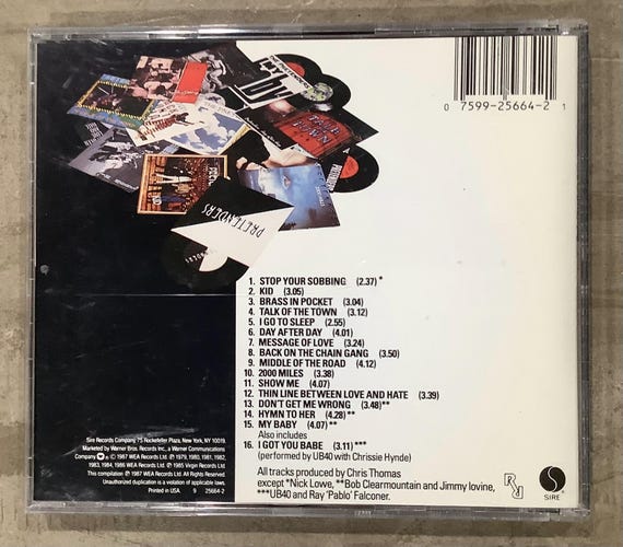 The Pretenders - the Singles / 1987 Sire, Real Records 9 25664-2