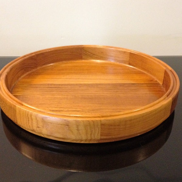 Dansk Designs Denmark IHQ Teakwood Round Serving Tray