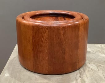 Vintage Fine Teak Wood Peppermill Salt Shaker Pepper Mill Dan Droz