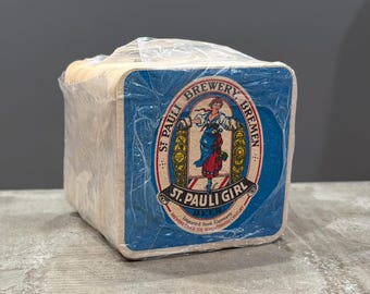 Vintage St Pauli Girl Beer 1987 Coasters - 100 Pack Stack