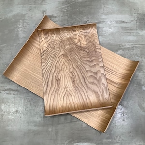 Mid Century Bentwood Curved Serving Trays (set of 2)