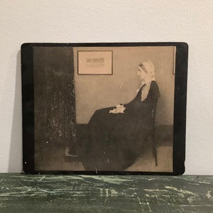 Vintage James McNeill Whistler / Mi madre / Pared de cartón colgando