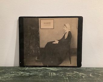 Vintage James McNeill Whistler / My Mother / Cardboard Wall Hanging