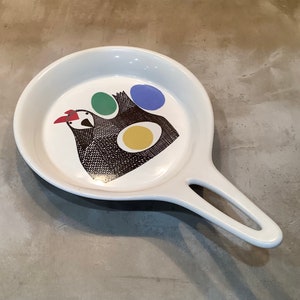 Vintage Figgjo Flint Norway A La Carte Sitting Hen with Eggs Wall Hanging / Pan Skillet with Handle
