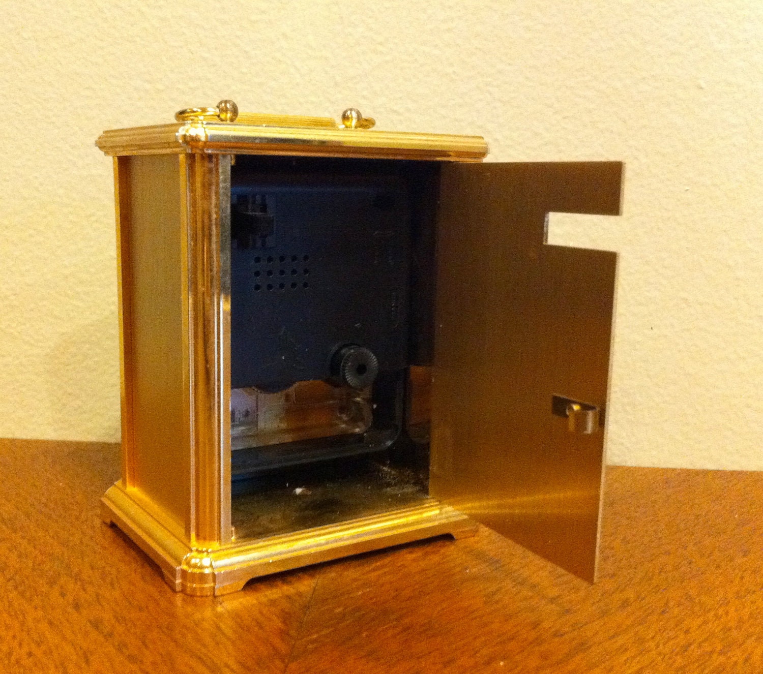 Howard Miller Small Brass Alarm Clock France Etsy