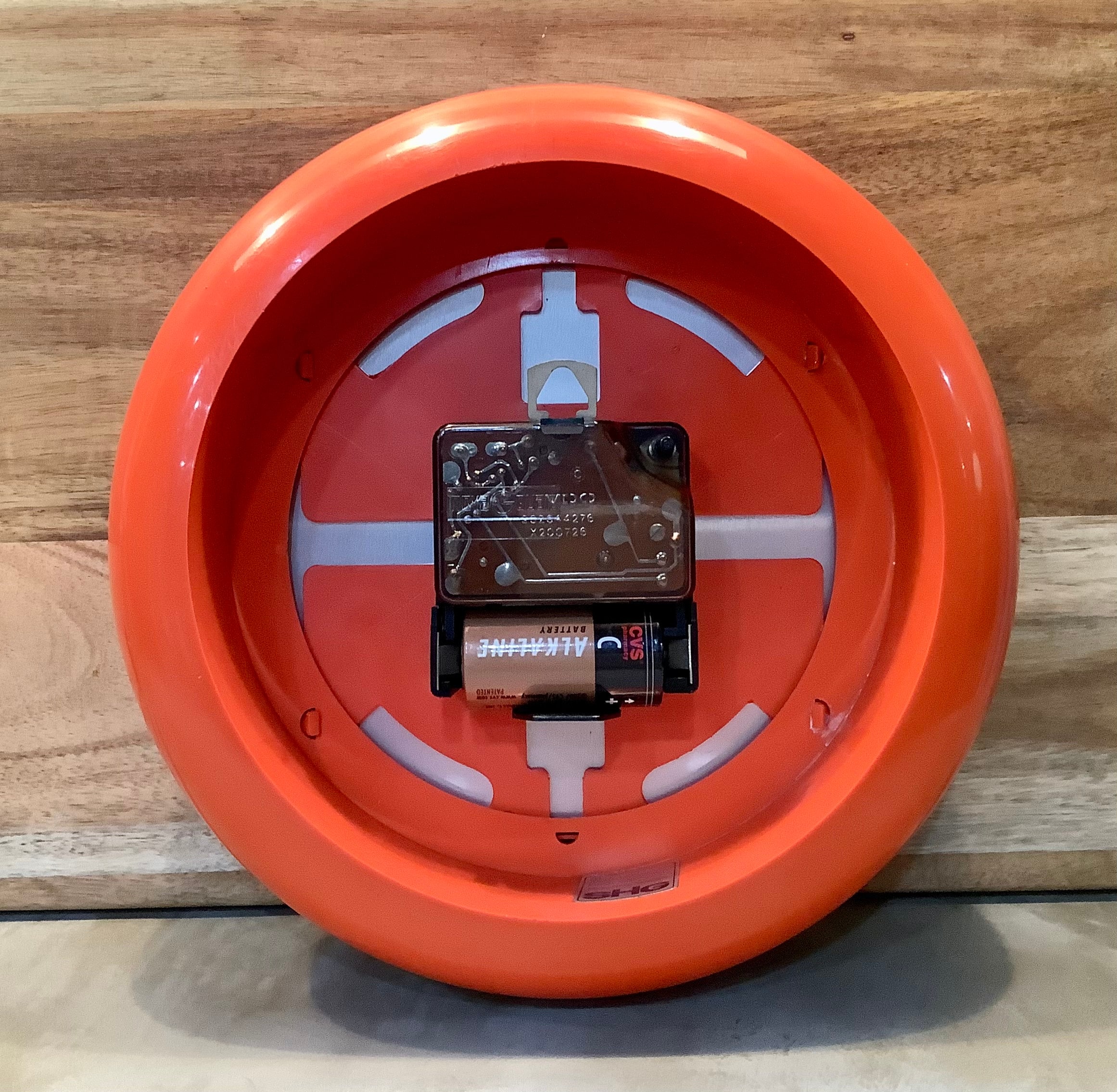 ヴィンテージ SHG ドイツ スペースエイジ オレンジ 吊り下げ壁掛け時計