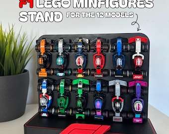 Espositore per minifigure LEGO F1 / Base stampata in 3D per 12 minifigure / Confezione regalo per fan F1