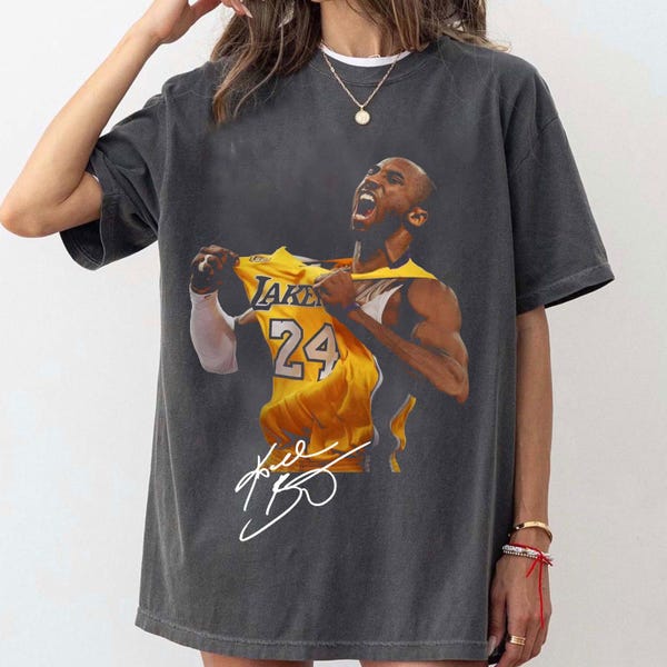 Comfort Colors Kobe Bryant Vintage Comfort Colors Tee: Basketball Legend Fan Shirt Kobe poster Kobe rip tee