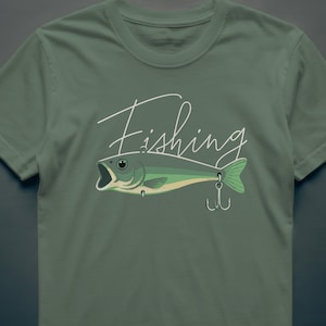 Fishing T-Shirt, Angler, Geschenk, Köder, Raubfisch, Hecht, Zander