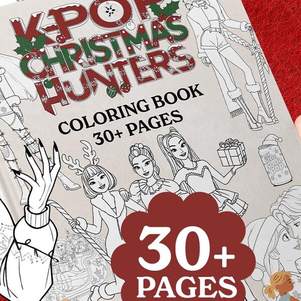 Kpop Demon Hunters Christmas Coloring Pages - Etsy Australia