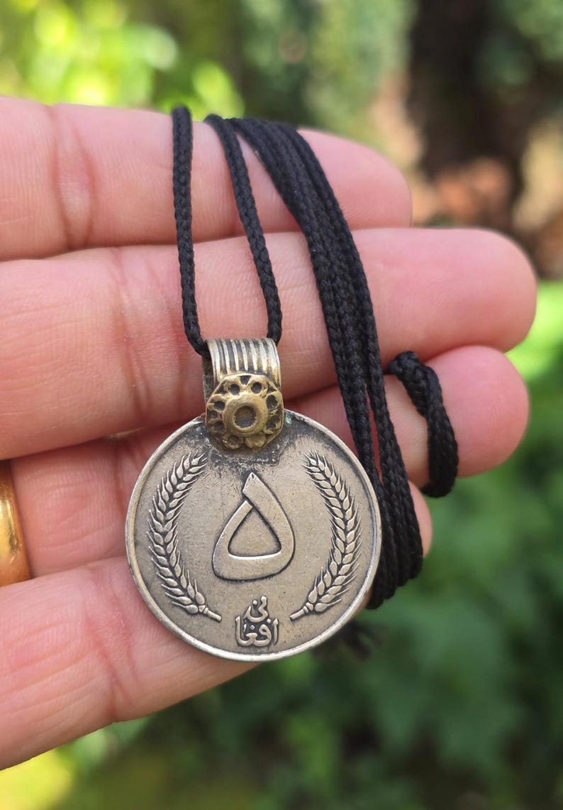 Rare Antique Afghan 5 Afghani Coin Pendant Necklace Handmade Tribal ...