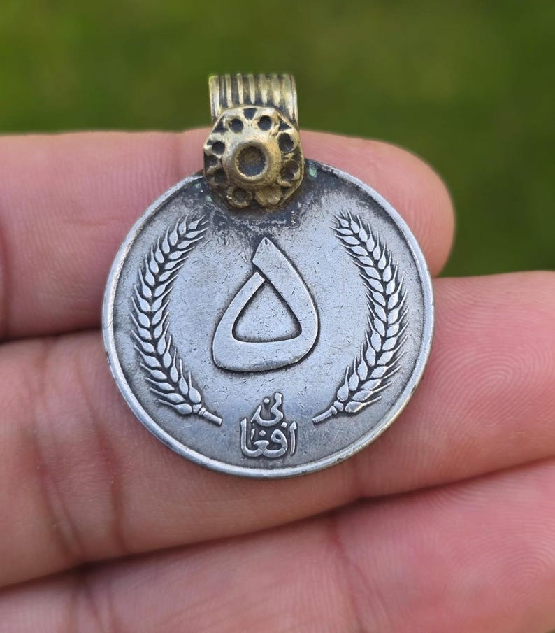 Rare Antique Afghan 5 Afghani Coin Pendant Necklace Handmade Tribal ...