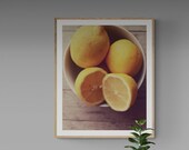 lemon photograph,yellow kitchen decor, rustic kitchen art, pastel yellow decor, beige decor, art for kitchen, lemon art, art print yellow