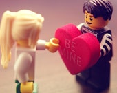 Toy wall art, whimsical, valentine's day decor, love, heart, red, geekery, still life, pop photography, fine art photograph, 8x10 print