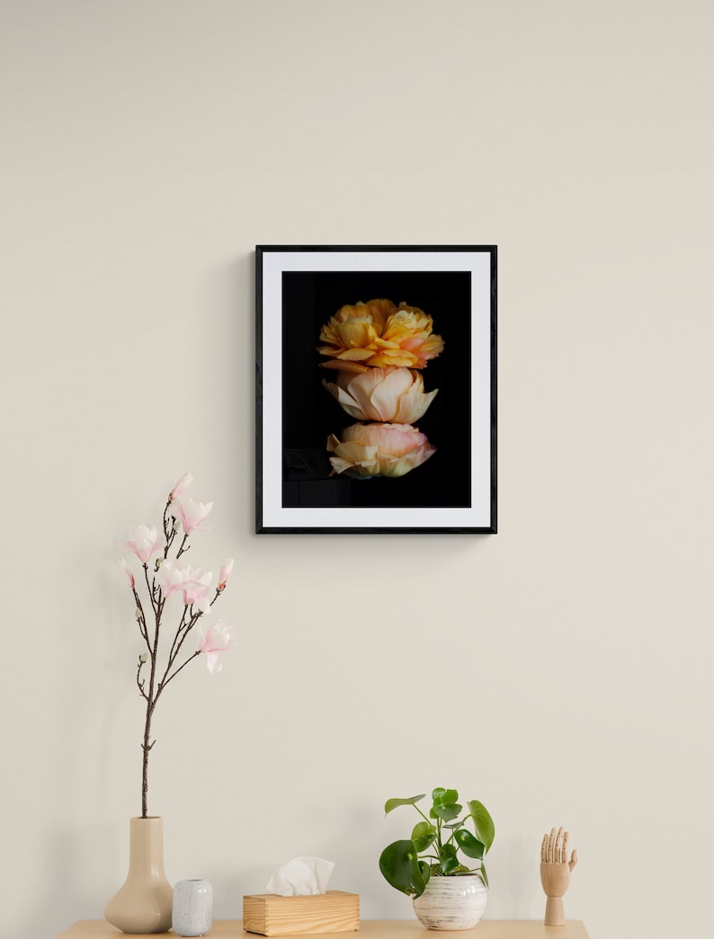 wall decor for living room bedroom botanical art floral art for girls orange botanical print floral nursery art