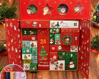 DIY Advent Calendar Box:Empty Christmas Countdown,24 Blank Xmas Gift Boxes,Surprise Gift Boxes,Xmas Gifts,New Year Gift Set,Gift For Her