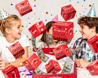 DIY Graduation Pop Up Money Box,Congrats Grad Exploding Gift Box,Surprise Cash Holder For 2026 Graduation Party,Unique Graduation Gift Idea