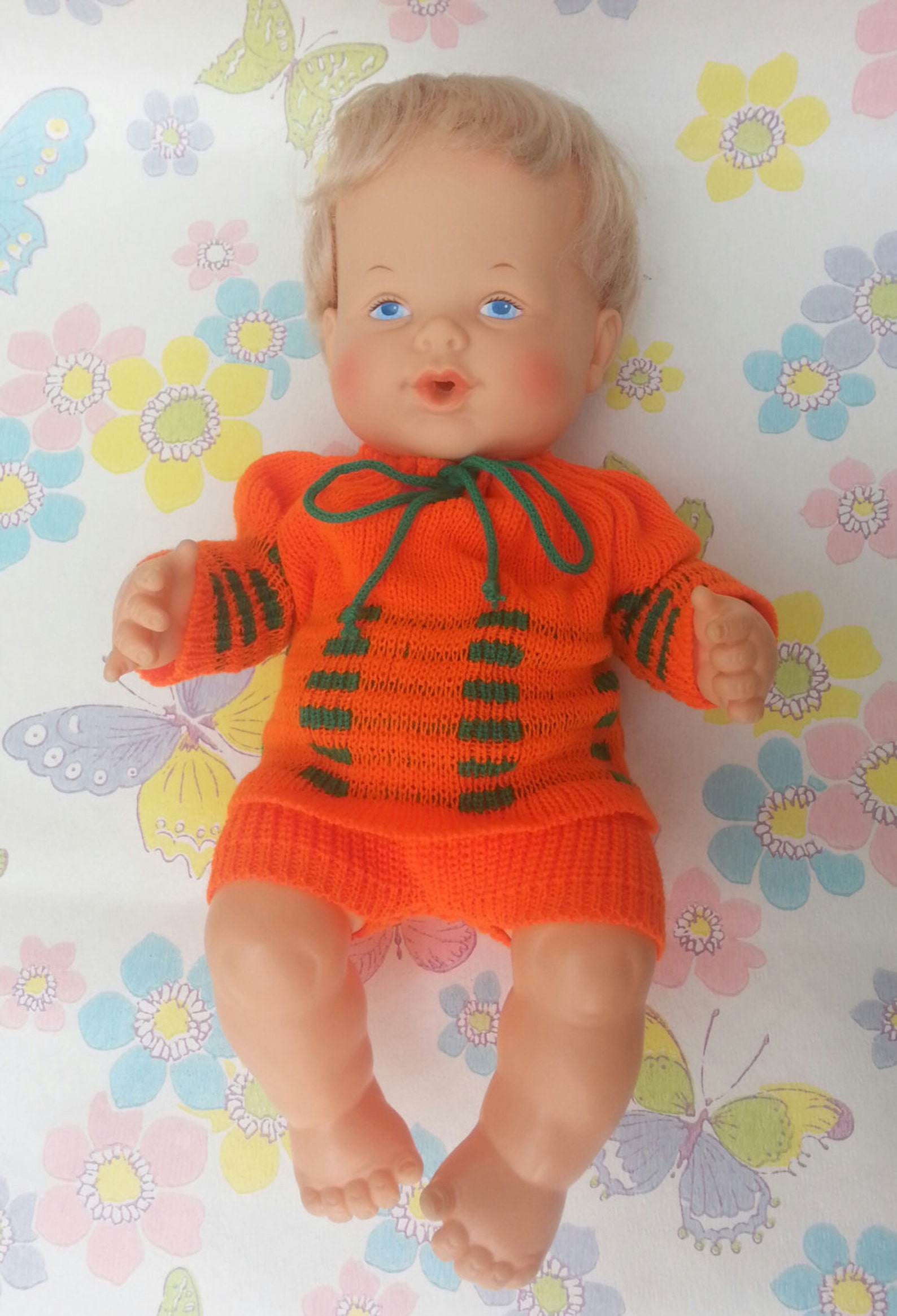 Vintage 1970s Baby Doll Clothes Knit Set Sweater Jumper and - Etsy