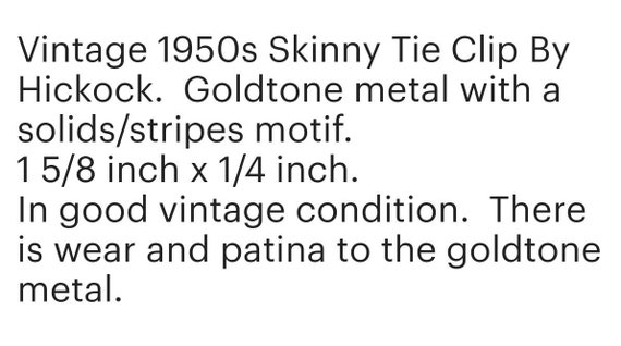 Vintage 1950s Mid Century Goldtone Tie Clip By Hi… - image 6