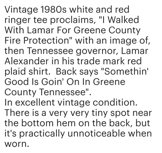 Vintage 1980s Ringer Tee T Shirt I Walked With La… - image 7