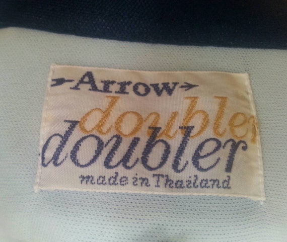 Vintage 1970s Arrow Button Up Shirt Robin's Egg B… - image 5