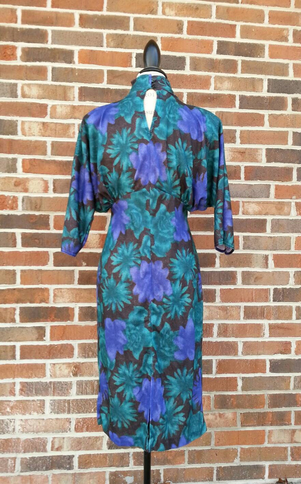 Vintage 1980s Avon Fashions Dress In Green Black And Blue | Etsy