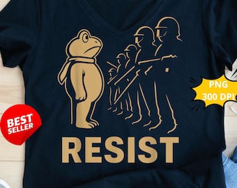 Portland Frog Protest PNG - Widerstand gegen politisches Kunstwerk (Digitaler Download)