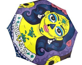 Regenschirm-Geschenk zum Tag der Toten mit personalisierter Textgeschenk