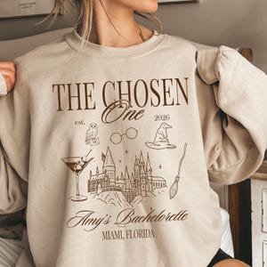 Wizard Bachelorette Sweatshirt, The Chosen One Her Magical Army Custom Wizarding Bridal Shower Gift