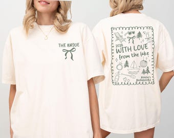 With Love From The Lake Bachelorette Shirt, Custom Lake Bach Party Outfit, Lake Trip Bride Squad Shirts, Bridal Party Lake Shirts
