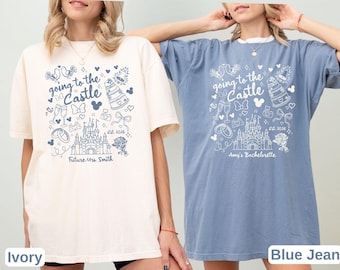Comfort Colors Disney Bachelorette Shirts, Going to the Castle Tee, Matching Disney Trip, Custom Bridal Party Top