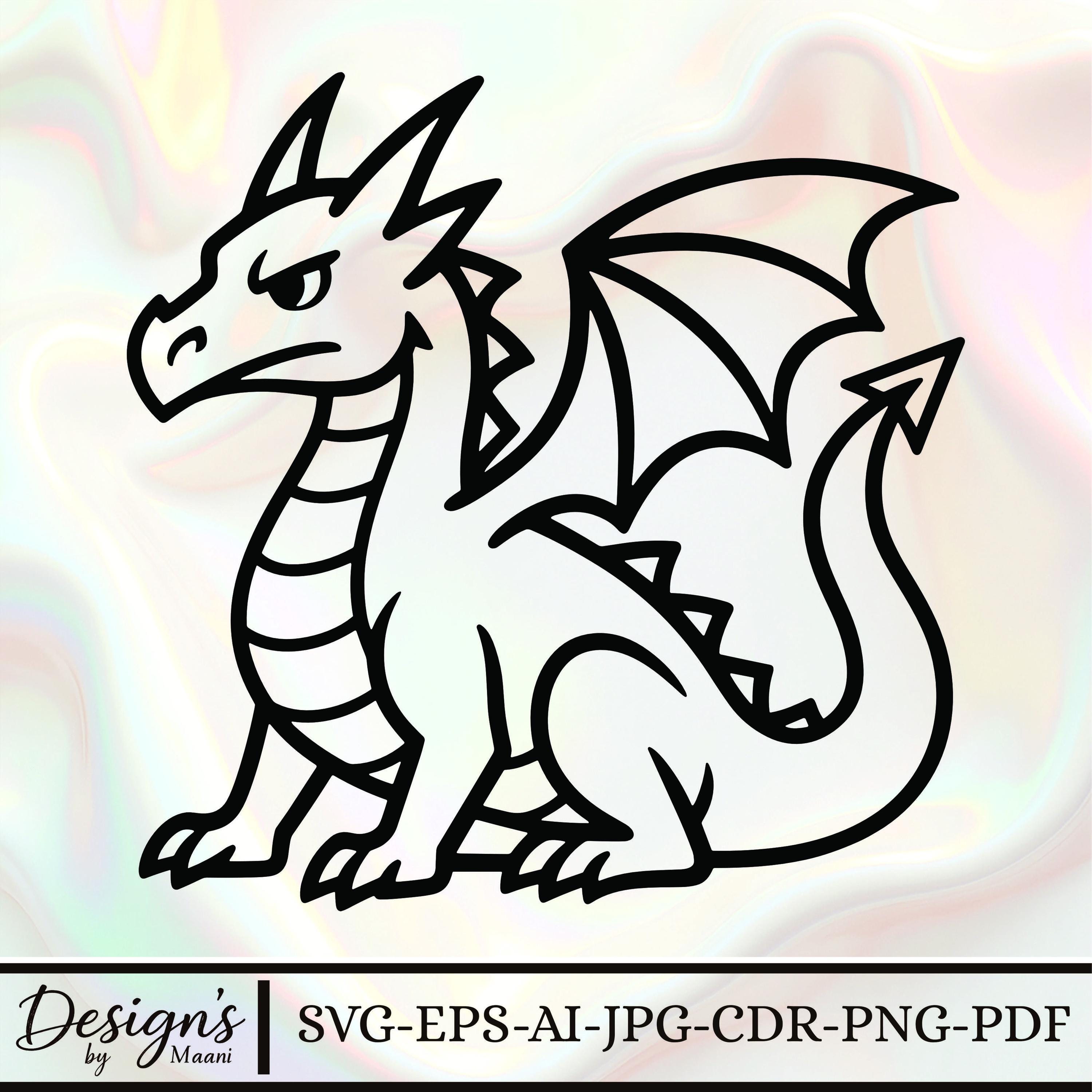 Black and white dragon drawing - Etsy België, image size:3000x2999