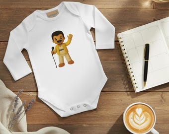 Freddie Mercury Baby Bodysuit | Rock Music Legend Outfit