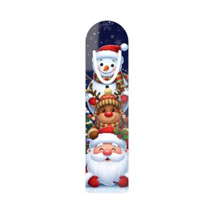 Stacked Santa Snowman Reindeer Bookmark | Christmas Reading Marker