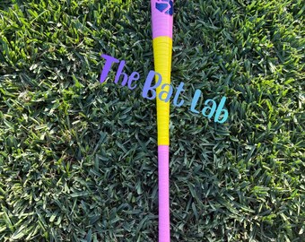 Dub Inspired Plastic Baseball Bat – Custom White Bat – Backyard Game Bat – Youth Gift