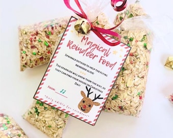 Magic Reindeer Food, Elf on the Shelf Gifts, Kids Christmas Traditions, Classroom Favors