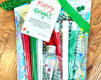 Sand Art Ornament Kit, Christmas Favors, Crafts for Kids, Elf on the Shelf Gifts