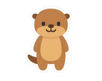 Cute Otter Vinyl Sticker | Kawaii Laptop Decal