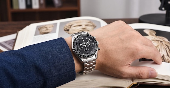 Classic Chronograph Wristwatch | Stainless Steel Men’s Watch | Professional Pilot Style | Gift for Husband